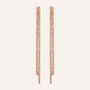 Orecchini Pendenti Tennis Romantic Shine Metallo Rosa Cristallo