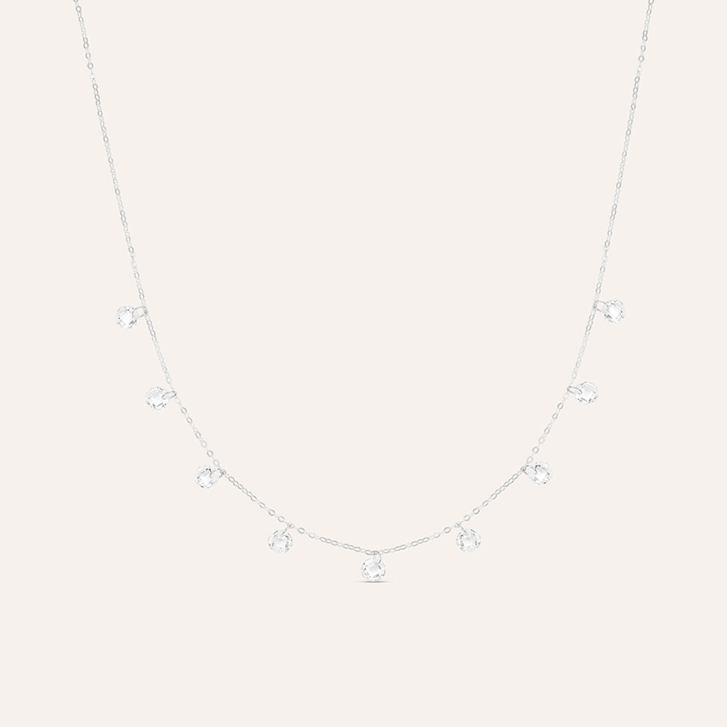 Collana Multi Punto Luce Claire Oro Bianco Cubic Zirconia - Collane Punto Luce Donna | Stroili