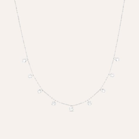 Collana Multi Punto Luce Claire Oro Bianco Cubic Zirconia - Collane Punto Luce Donna | Stroili