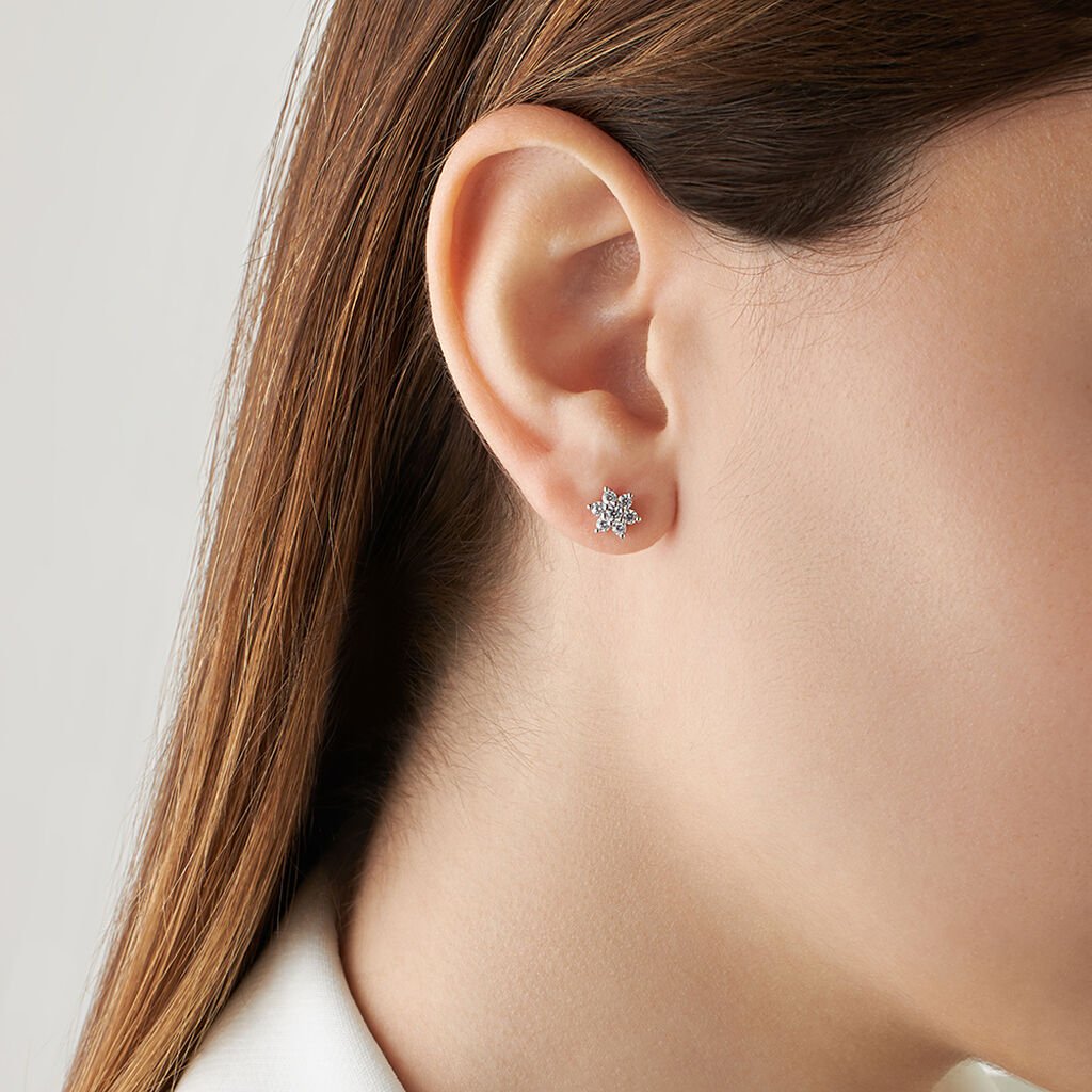 Orecchini Lobo Silver Elegance Argento Rodiato Cubic Zirconia - Orecchini a Lobo Donna | Stroili