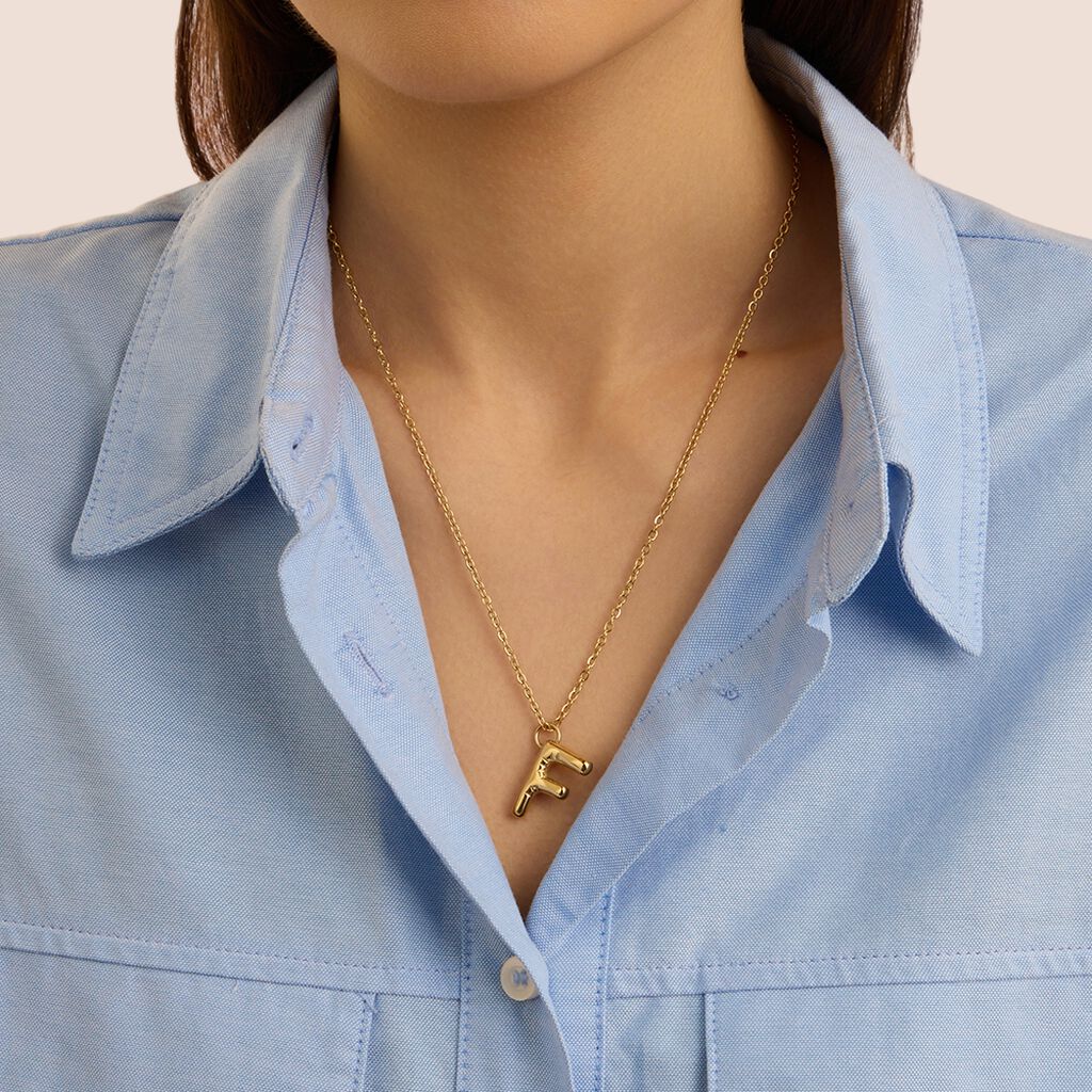 Collana Radiance Acciaio Dorato