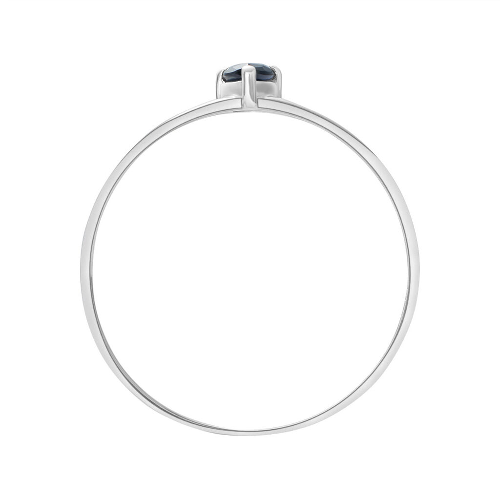 Anello Solitario Charlotte Oro Bianco Zaffiro - Anelli con Pietre Donna | Stroili