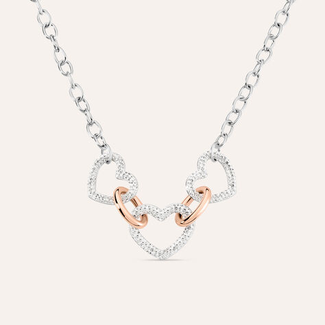 Collana Lady Phantasya Acciaio Bicolore Bianco / Rosa Cristallo - Collane Donna | Stroili