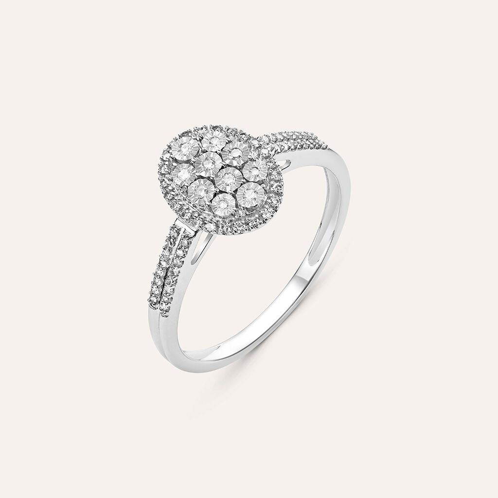 Anello Fantasia Sophia Oro Bianco Diamante - Anelli con Pietre Donna | Stroili