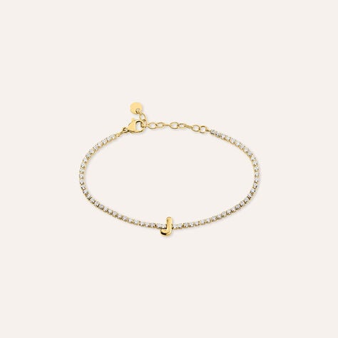 Bracciale Tennis Aura Acciaio Dorato Cubic Zirconia - Bracciali Tennis Donna | Stroili