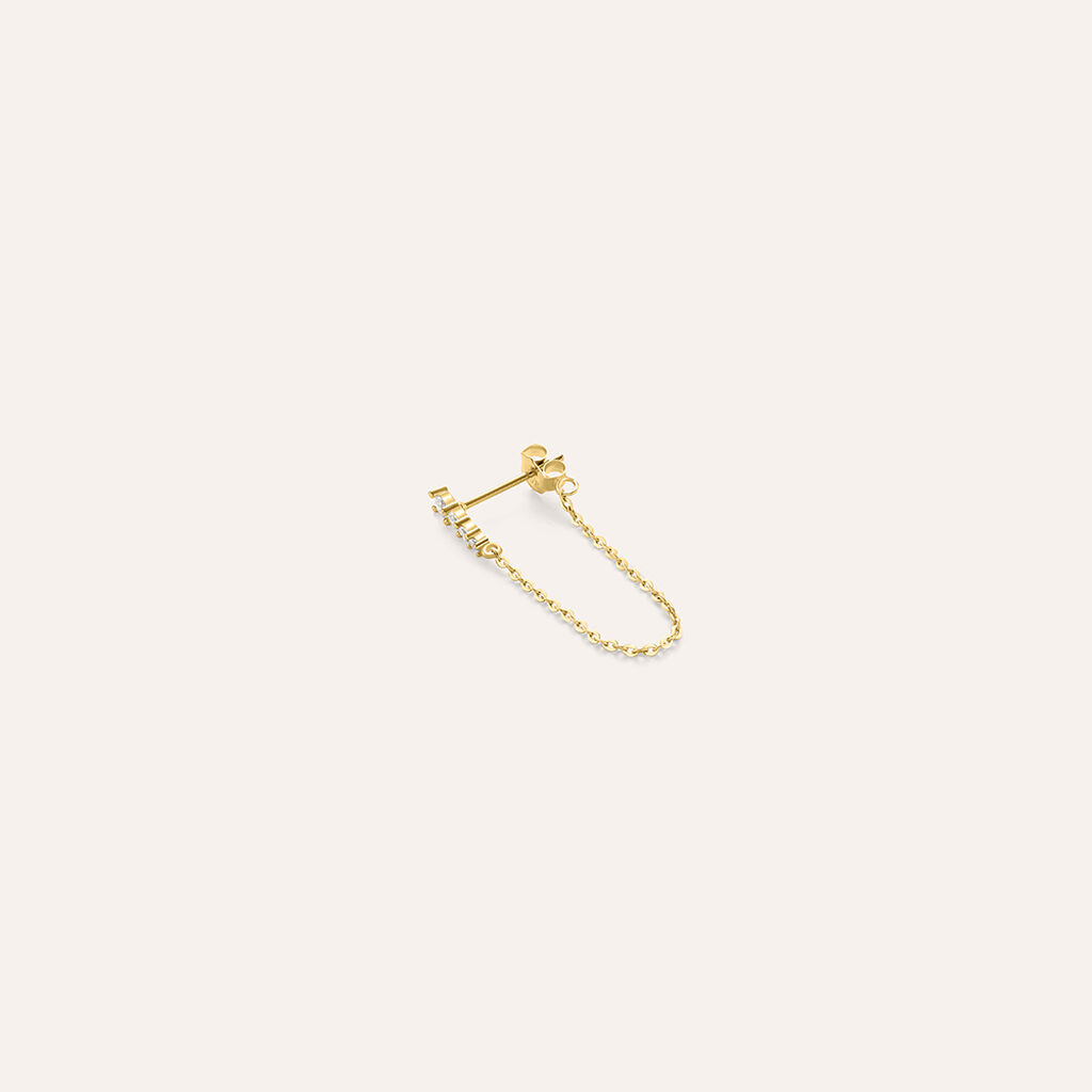 Mono Orecchino Lobo Bon Ton Oro Giallo Cubic Zirconia - Mono Orecchino Donna | Stroili