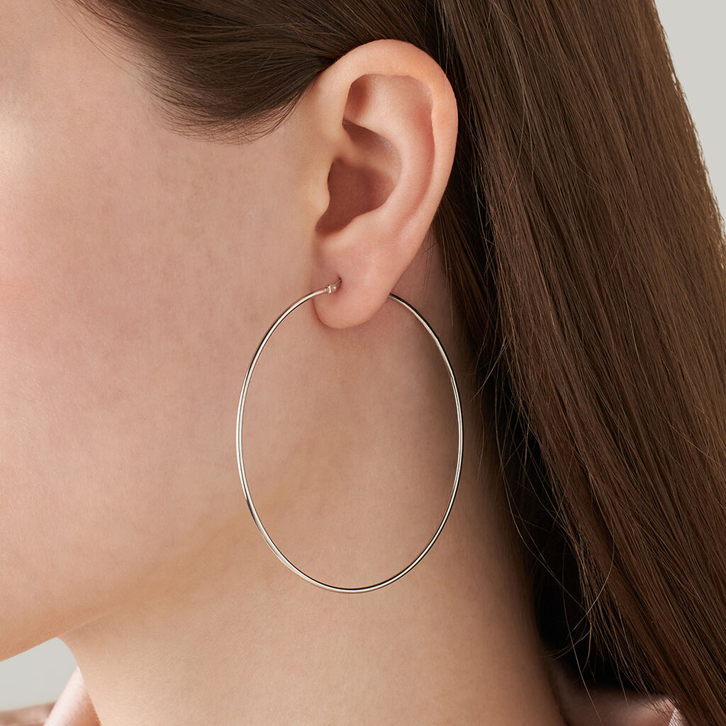 Orecchini A Cerchio Silver Collection Argento Rodiato - Orecchini a Cerchio Donna | Stroili