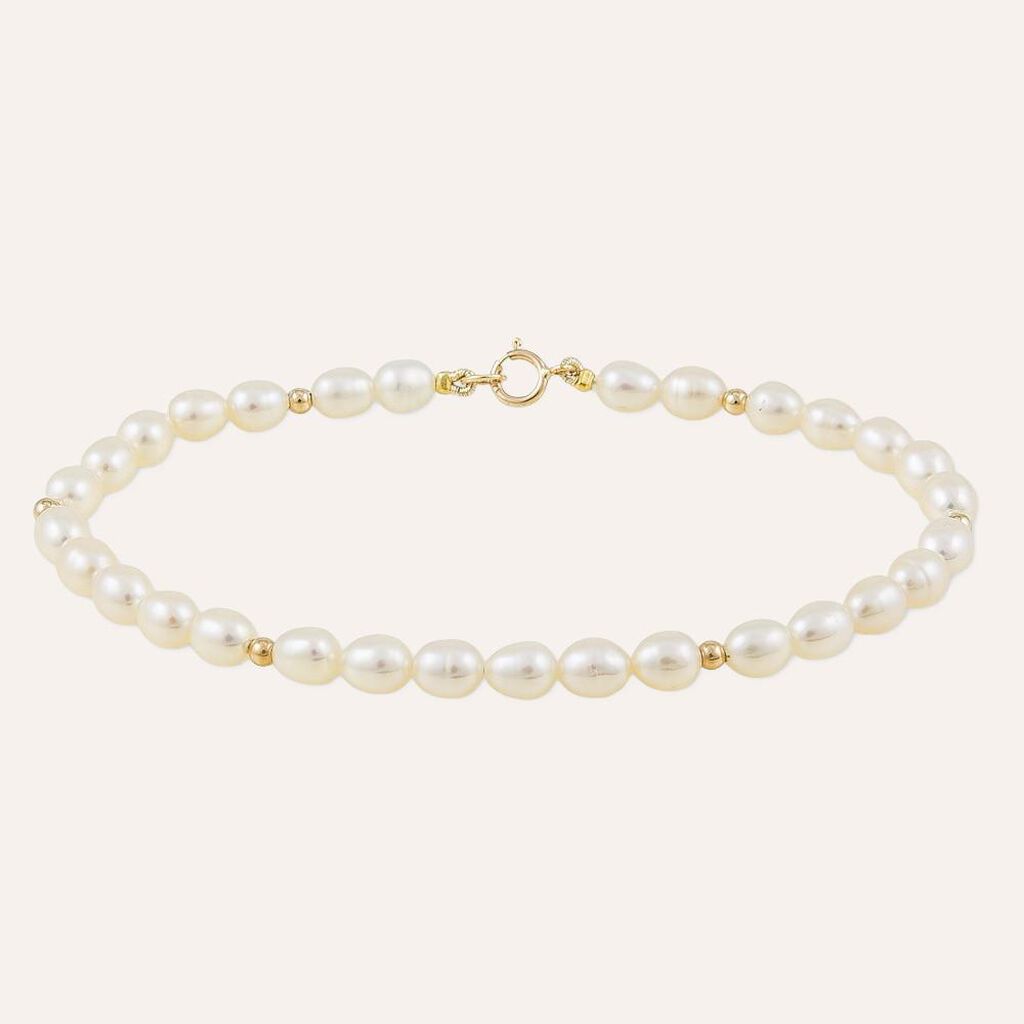 Bracciale Gabrielle Oro Giallo Perla D'Acqua Dolce