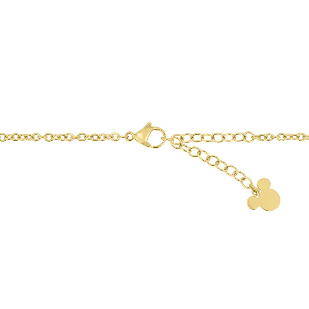 Collana Mickey Mouse & Friends Acciaio Dorato Cristallo