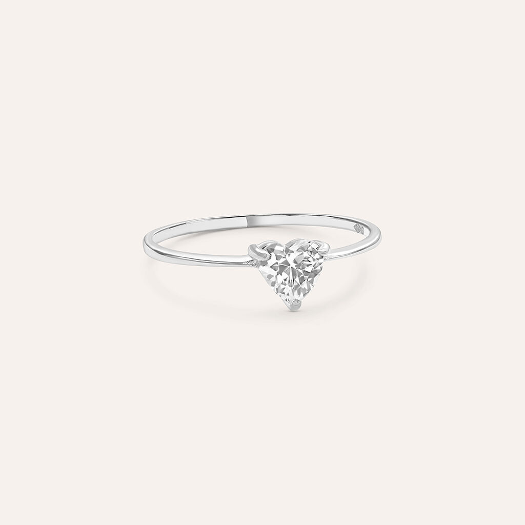 Anello Solitario Claire Oro Bianco Cubic Zirconia - Anelli con Pietre Donna | Stroili