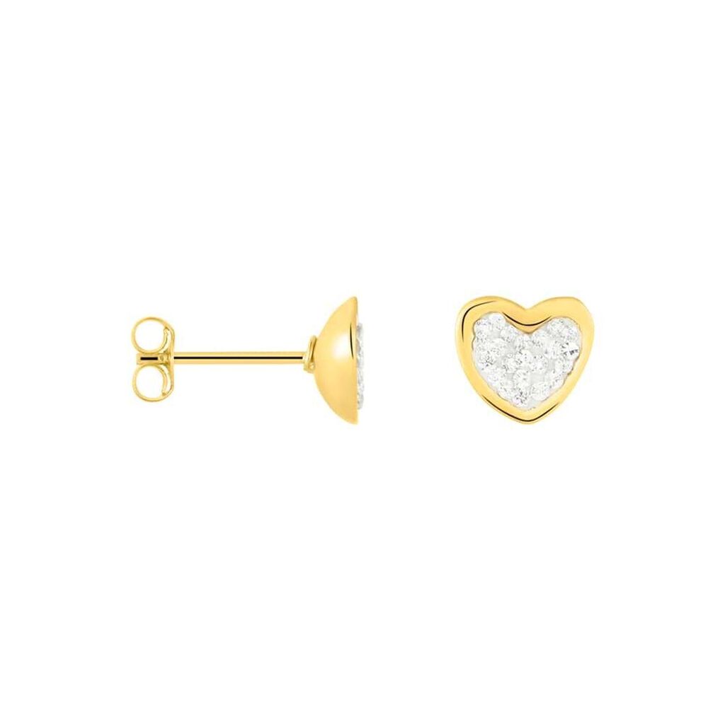 Orecchini Lobo Crystal Gold Oro Giallo Cristallo - Orecchini a Lobo Donna | Stroili