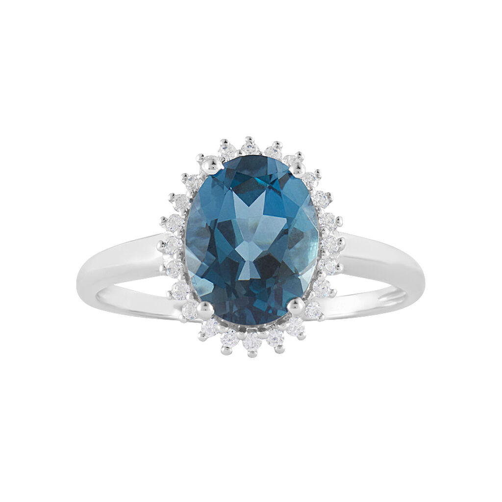Anello Solitario Amélie Oro Bianco Topazio Cubic Zirconia - Anelli con Pietre Donna | Stroili