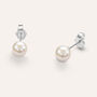 Orecchini Lobo Silver Pearls Argento Rodiato Perla sintentica