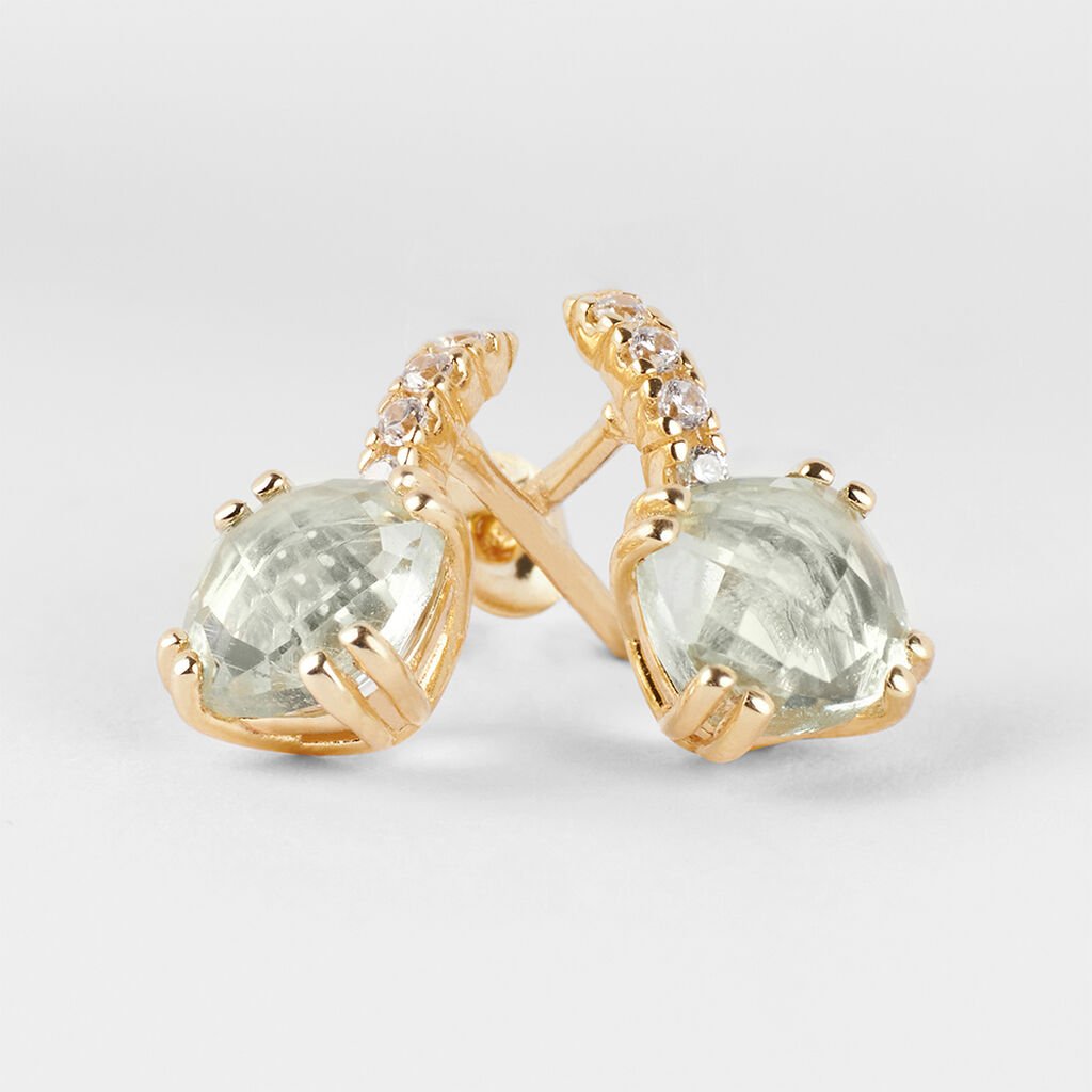 Orecchini Lobo Punto Luce Amélie Oro Giallo Ametista Cubic Zirconia - Orecchini a Lobo Donna | Stroili