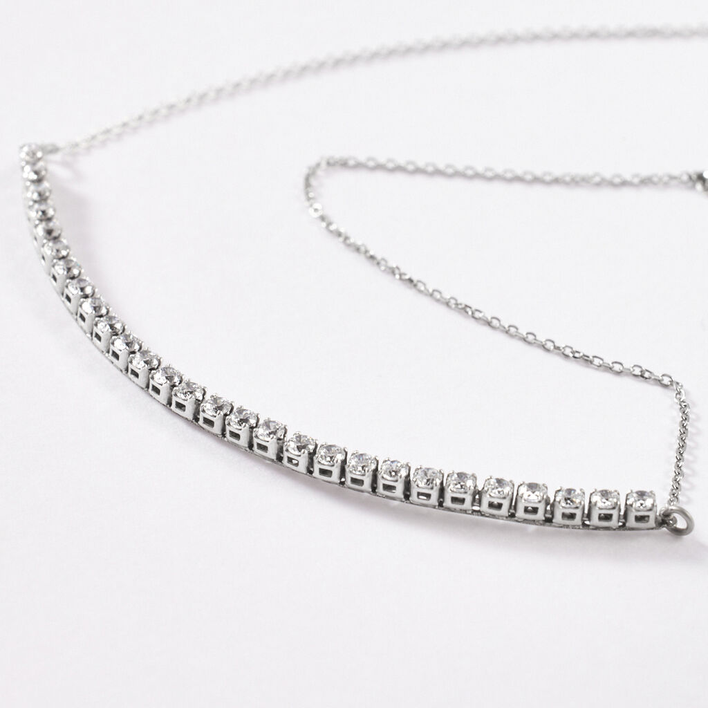 Collana Claire Oro Bianco Cubic Zirconia - Collane Donna | Stroili