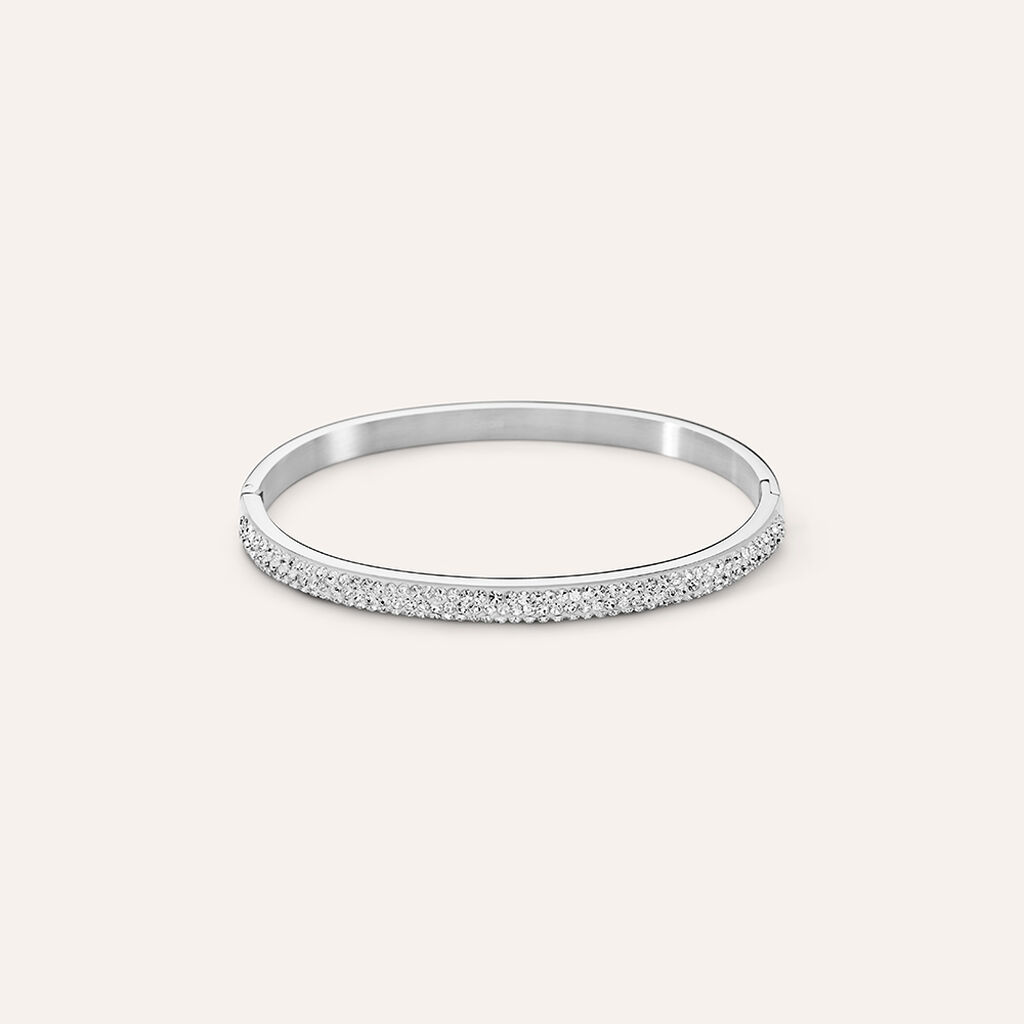 Bangle Lady Phantasya Acciaio Cristallo - Bracciali Rigidi Donna | Stroili