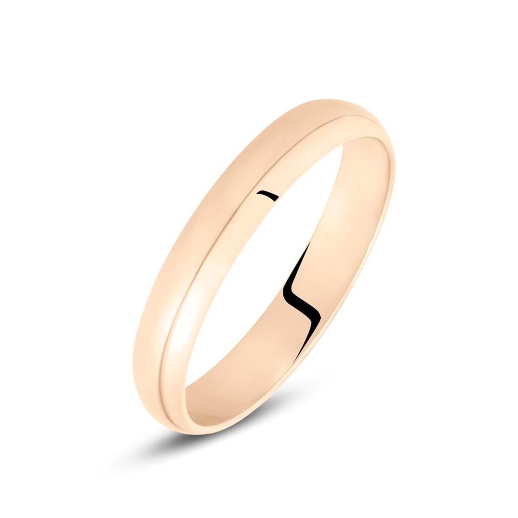 Fede Mantovana 4 mm Oro Rosa - Anelli con Incisione Unisex | Stroili