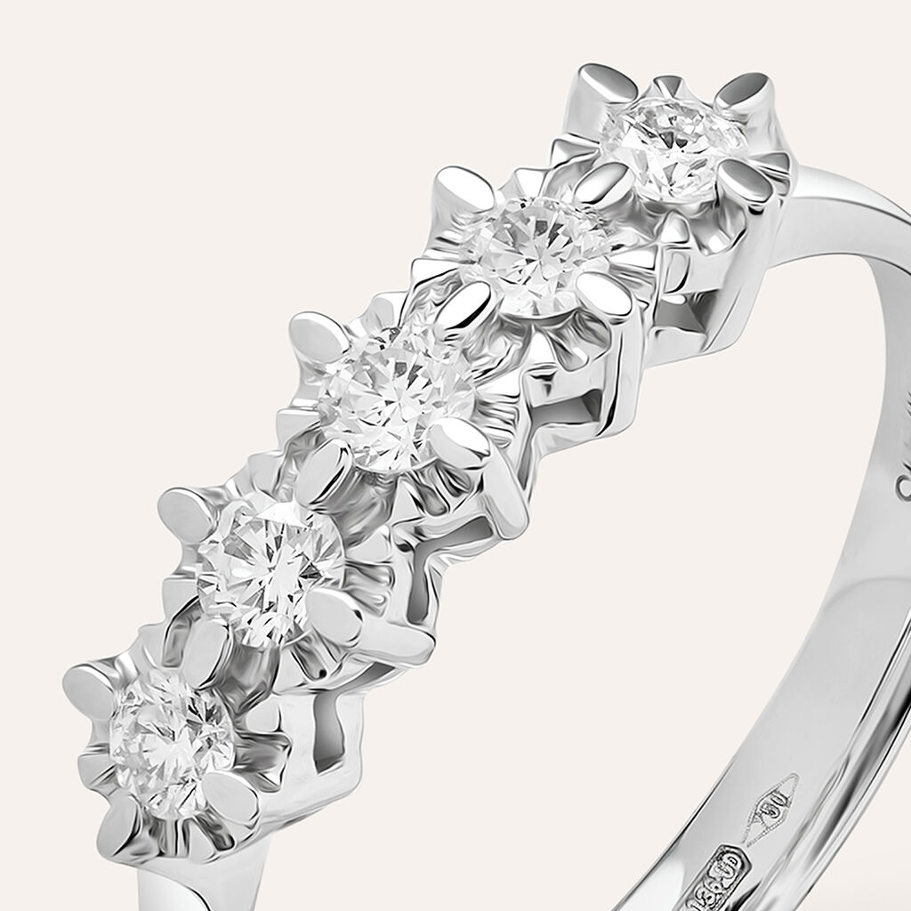 Anello Riviere Diamazing Oro Bianco Diamante