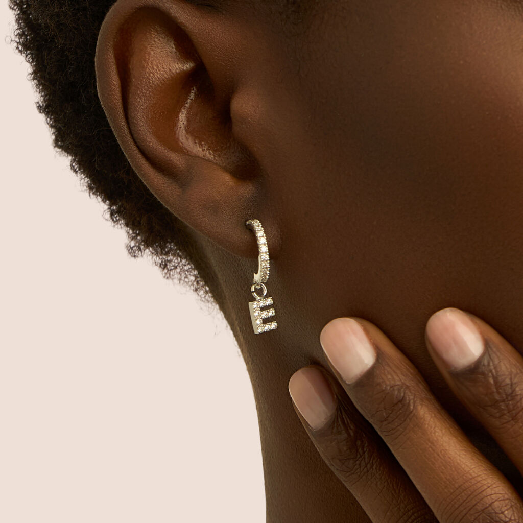 Mono Orecchino A Cerchio Silver Moments Argento Rodiato Cubic Zirconia