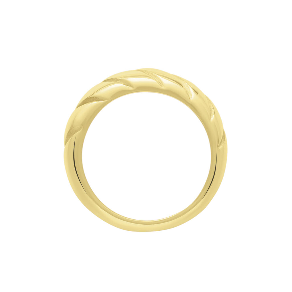 Anello Fascia Lady Code Acciaio Dorato - Anelli Moderni Donna | Stroili