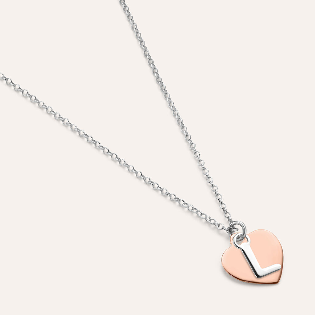 Collana Silver Collection Argento Bicolore Bianco / Rosa