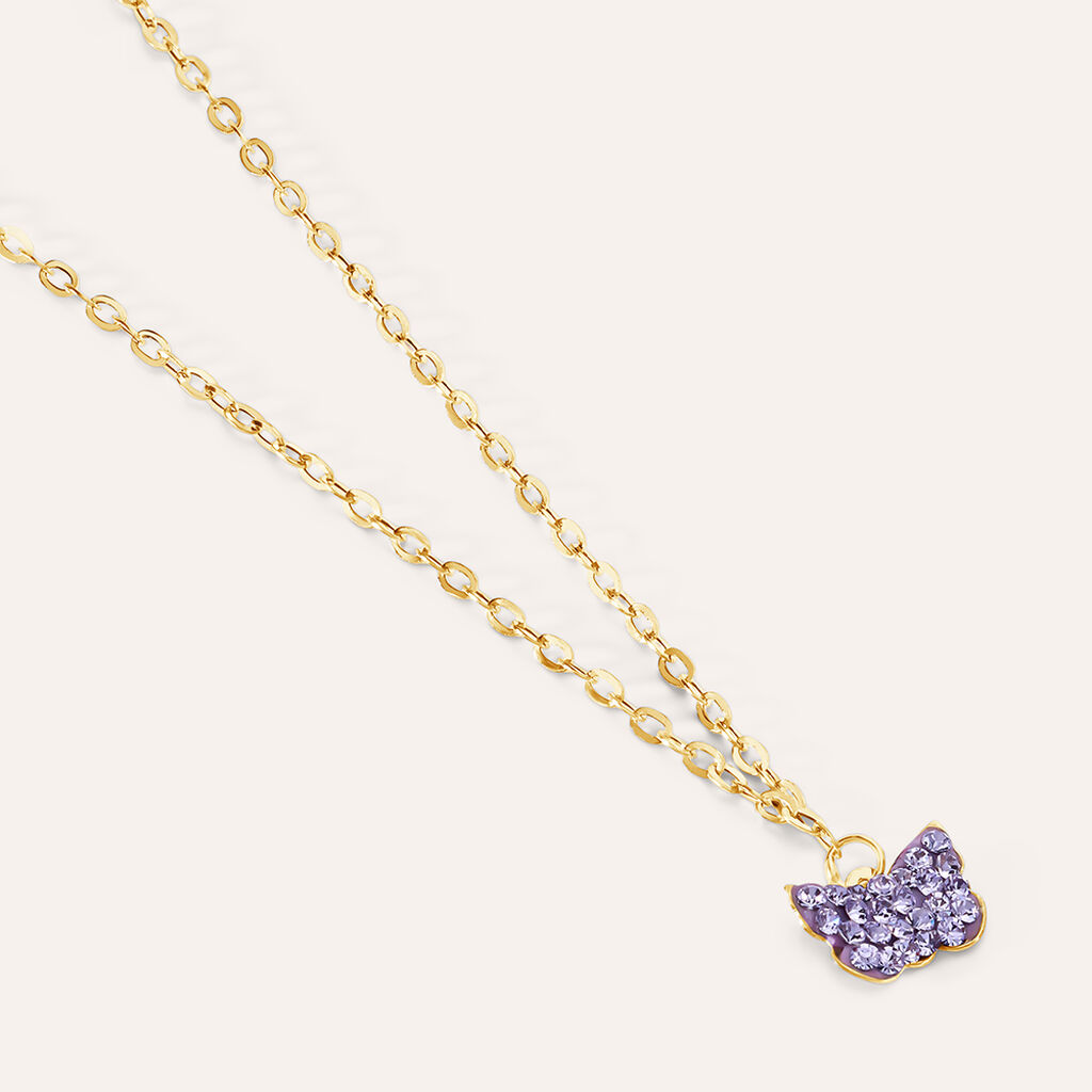 Collana Mon Petit Oro Giallo Cristallo