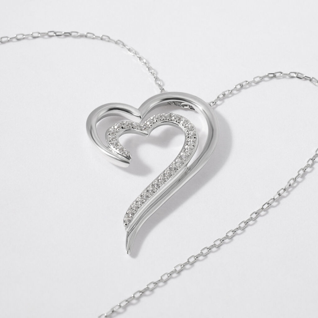 Collana Claire Oro Bianco Cubic Zirconia - Collane Donna | Stroili