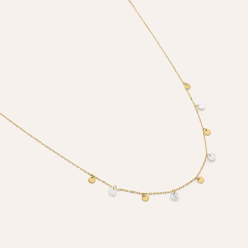 Collana Beverly Oro Giallo Madreperla