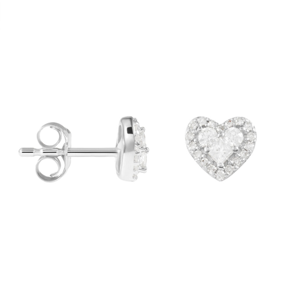 Orecchini Lobo Sophia Oro Bianco Diamante - Orecchini a Lobo Donna | Stroili