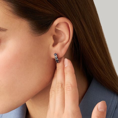 Orecchini Pendenti Charlotte Oro Bianco Zaffiro Diamante - Orecchini Pendenti Donna | Stroili