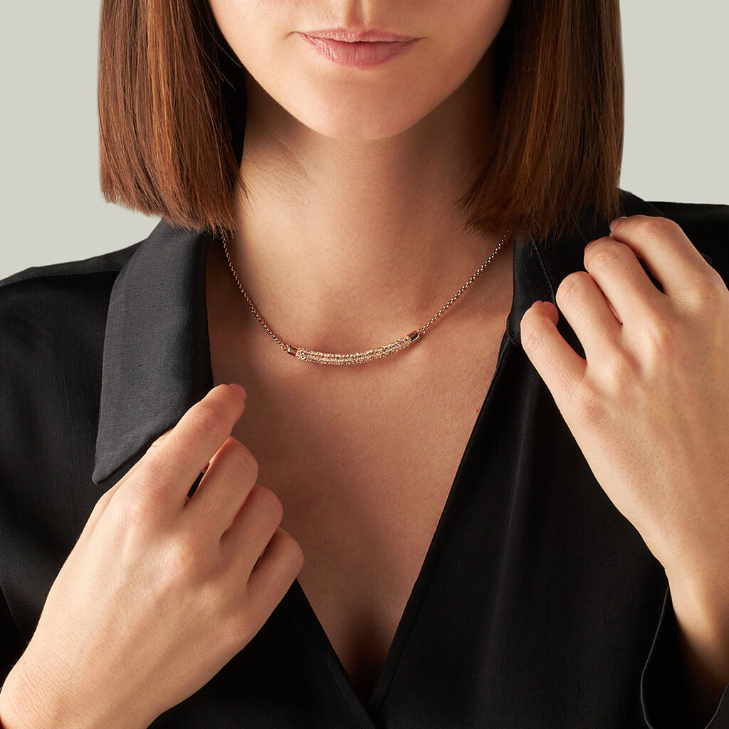 Collana Lady Phantasya Acciaio Rosa Cristallo - Collane Donna | Stroili