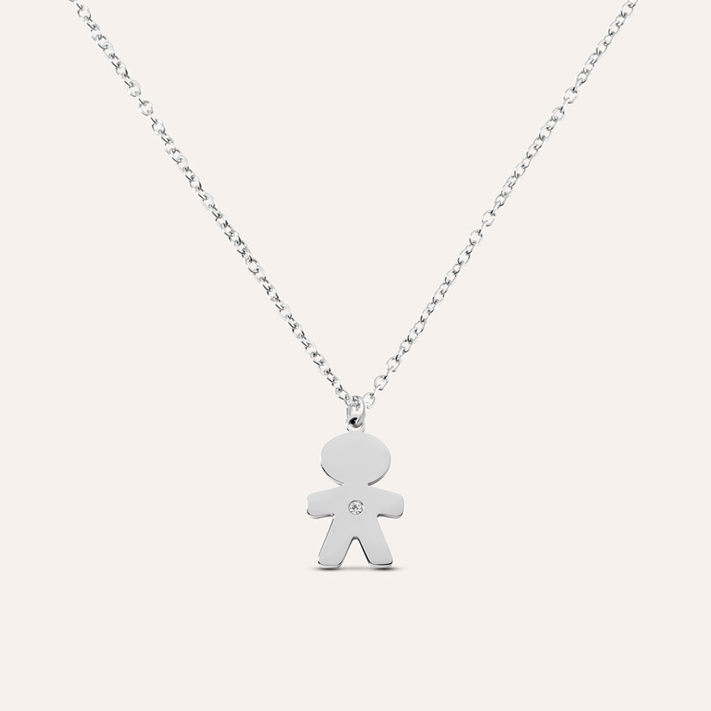 Collana Sunrise Acciaio Cristallo