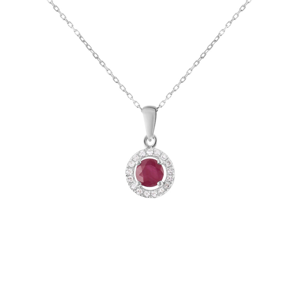 Collana Punto Luce Charlotte Oro Bianco Rubino Diamante - Collane Punto Luce Donna | Stroili