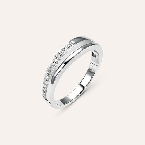 Anello Fantasia Silver Shine Argento Rodiato Cubic Zirconia - Anelli con Pietre Donna | Stroili