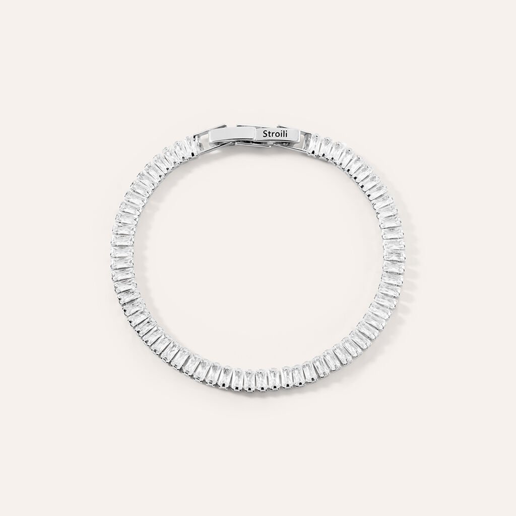 Bracciale Tennis Romantic Shine Metallo Cristallo - Bracciali Tennis Donna | Stroili