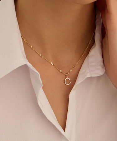 Pendente Po&egrave;me Oro Giallo Cubic Zirconia