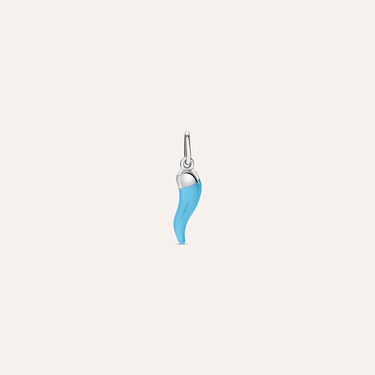 Pendente Saluti&Baci Cornetto Love Beats Argento Rodiato
