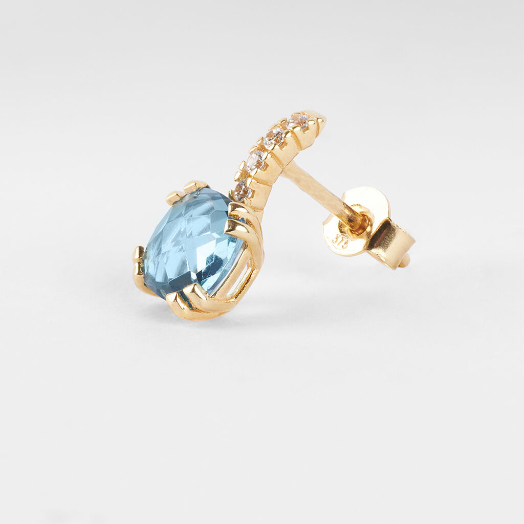 Orecchini Lobo Punto Luce Amélie Oro Giallo Topazio Cubic Zirconia - Orecchini a Lobo Donna | Stroili