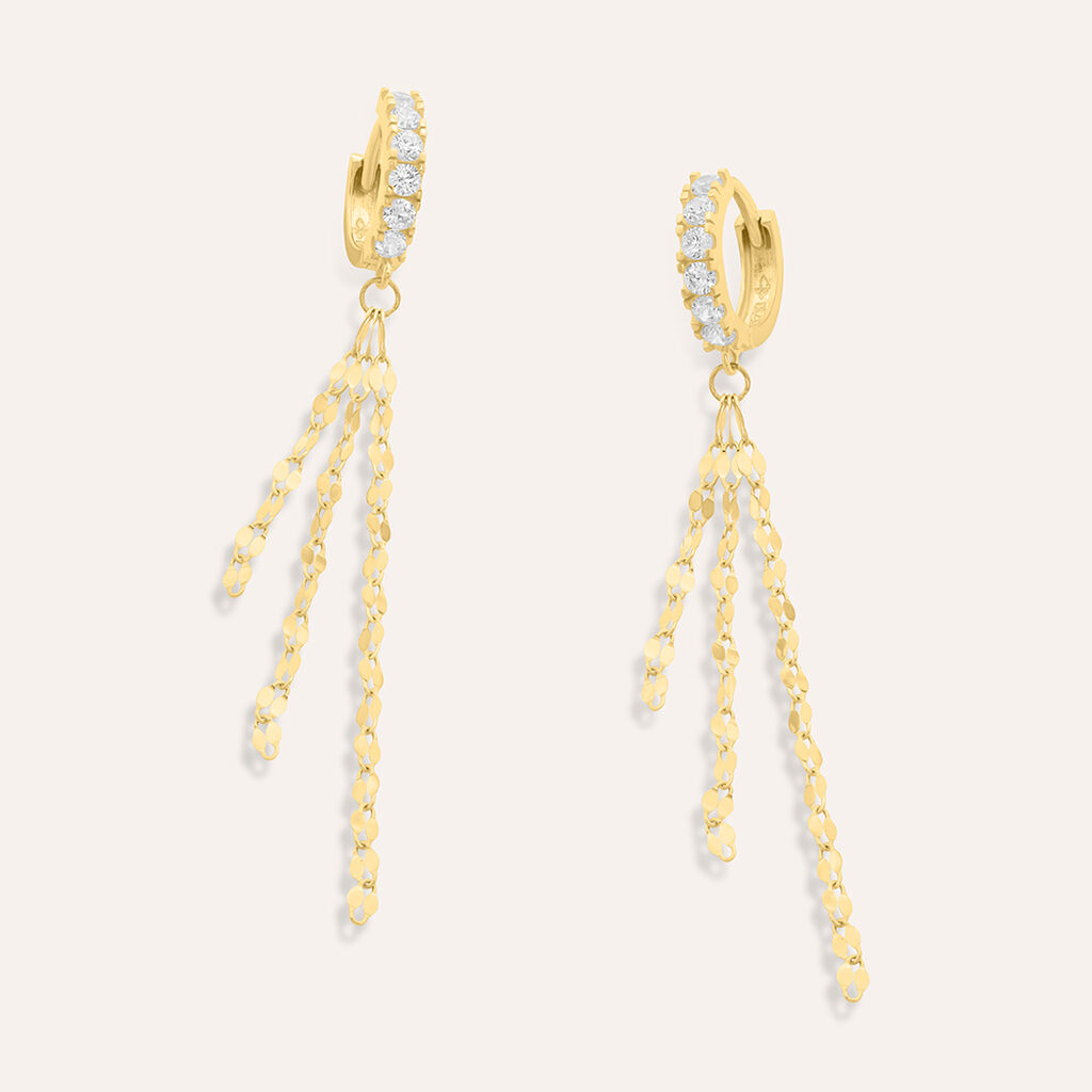 Orecchini Pendenti Claire Oro Giallo Cubic Zirconia
