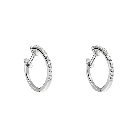 Orecchini A Cerchio Sophia Oro Bianco Diamante - Orecchini a Cerchio Donna | Stroili