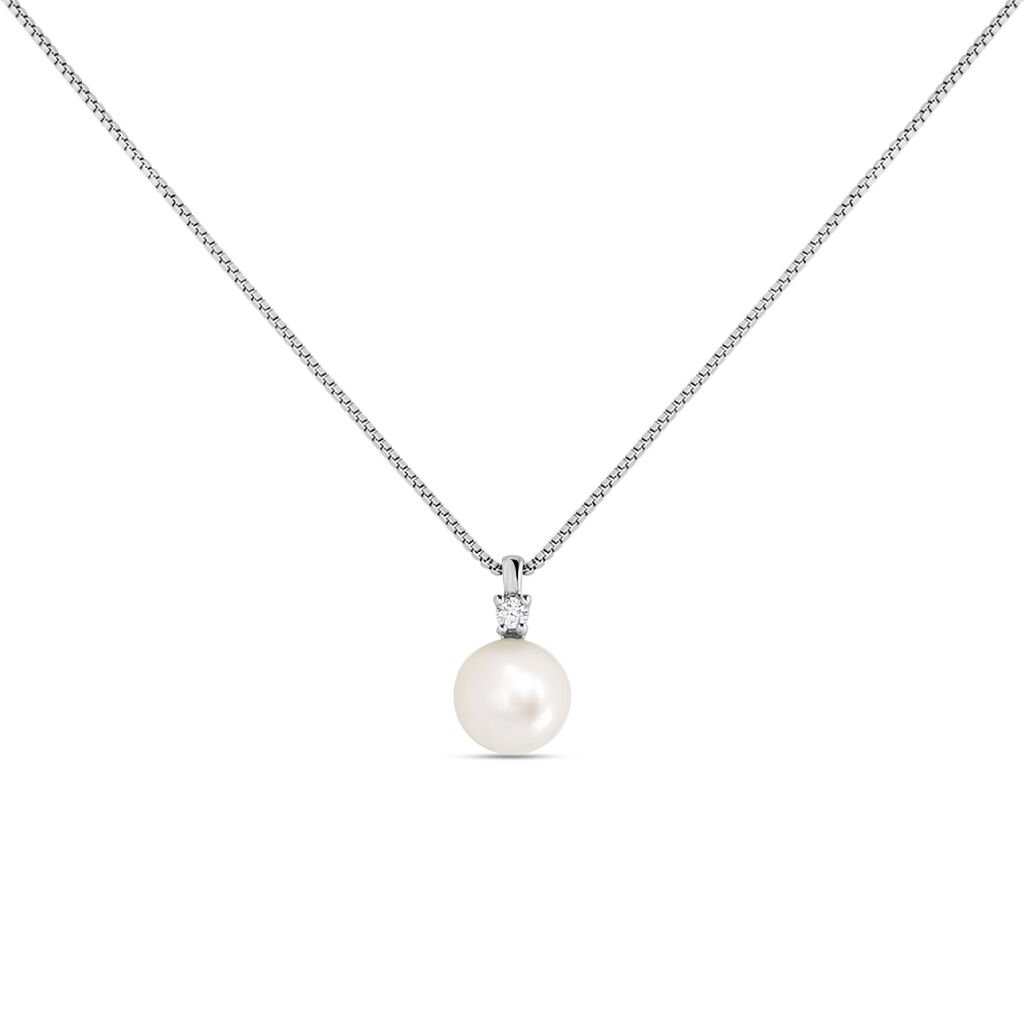 Collana Gabrielle Precious Oro Bianco Perla D'Acqua Dolce Diamante - Collane Donna | Stroili