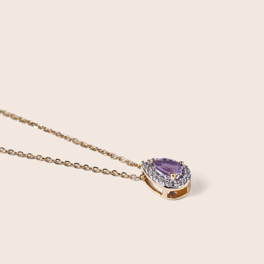 Collana Amélie Oro Giallo Ametista Cubic Zirconia - Collane Donna | Stroili