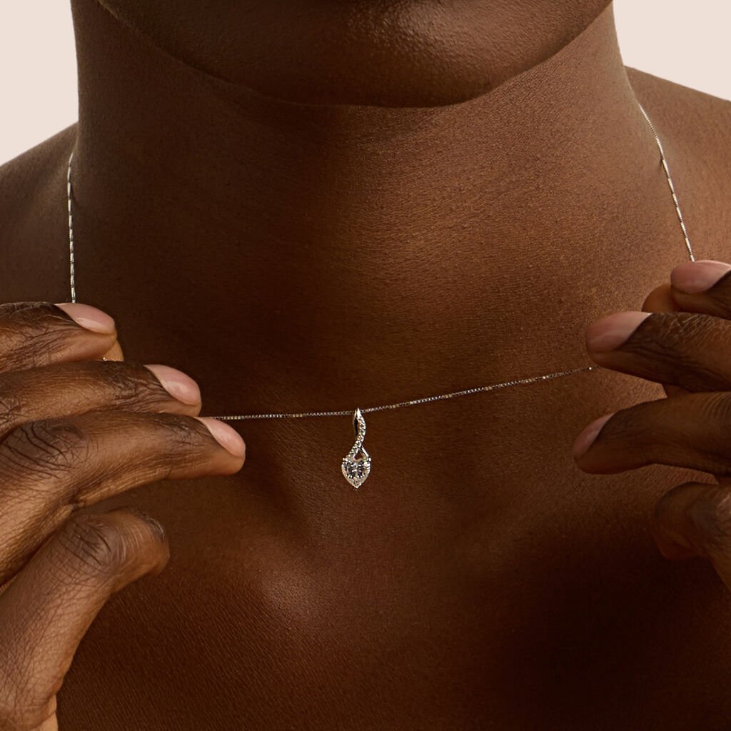 Collana Claire Oro Bianco Cubic Zirconia - Collane Donna | Stroili