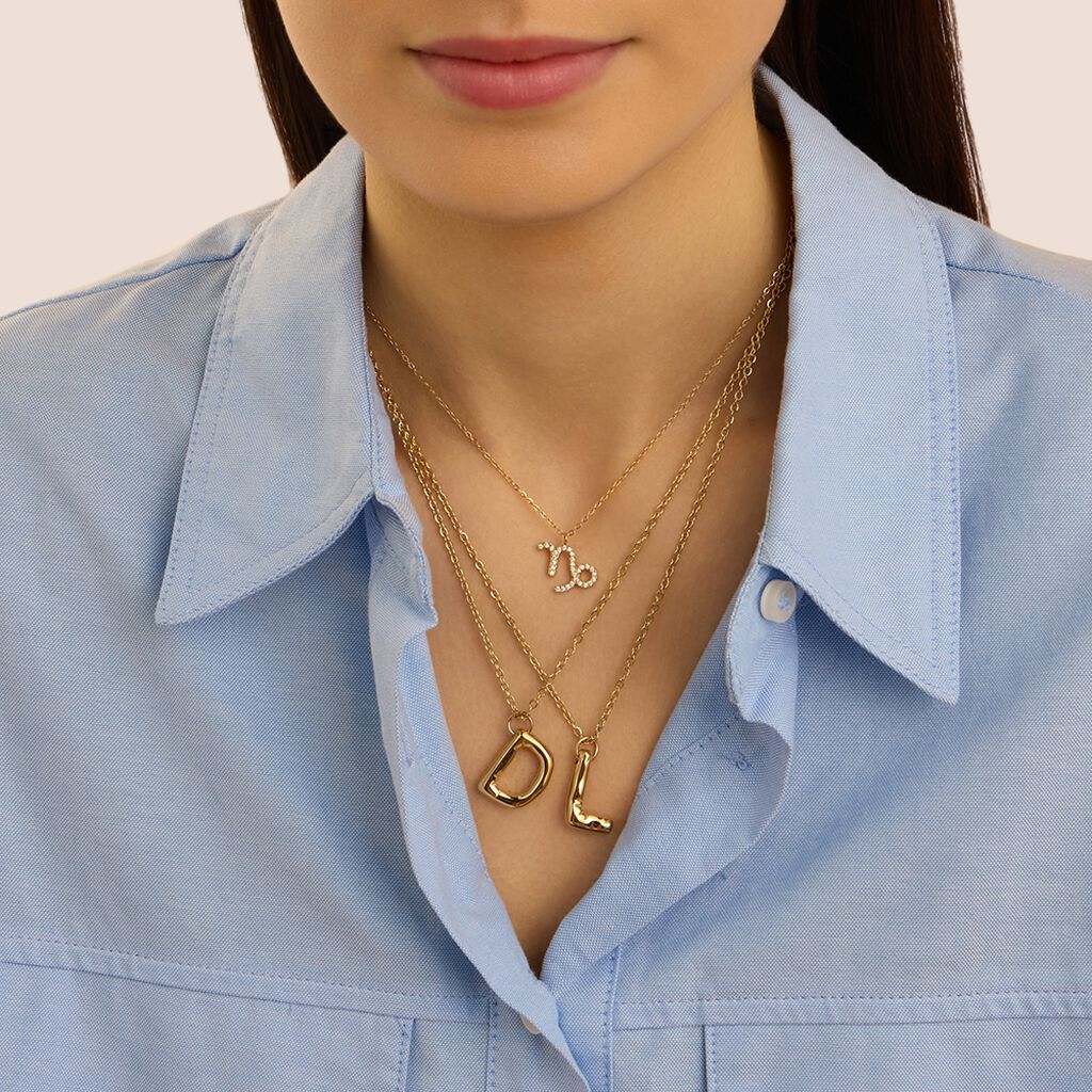 Collana Radiance Acciaio Dorato