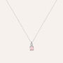 Collana Doppio Punto Luce Diamade Oro Bianco Diamante Lab-Grown