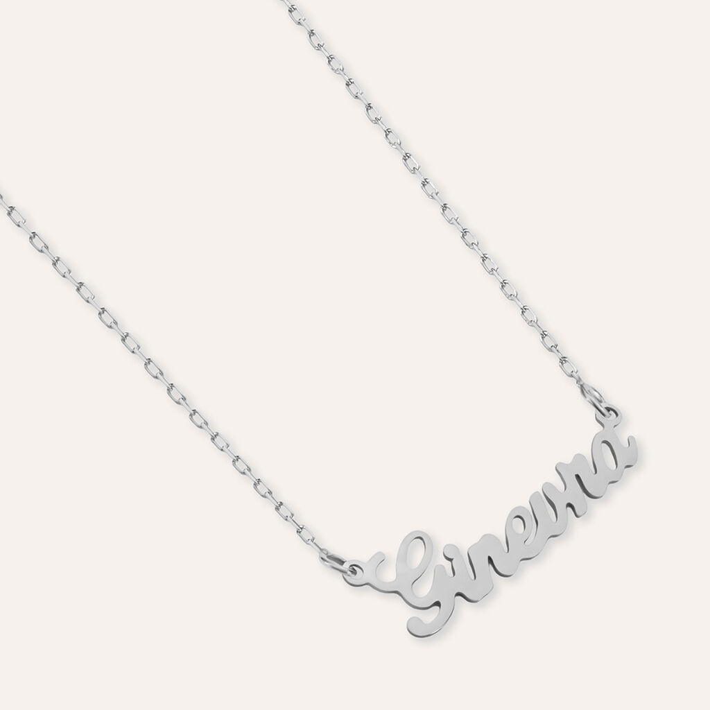 Collana Ginevra Gold Names Oro Bianco