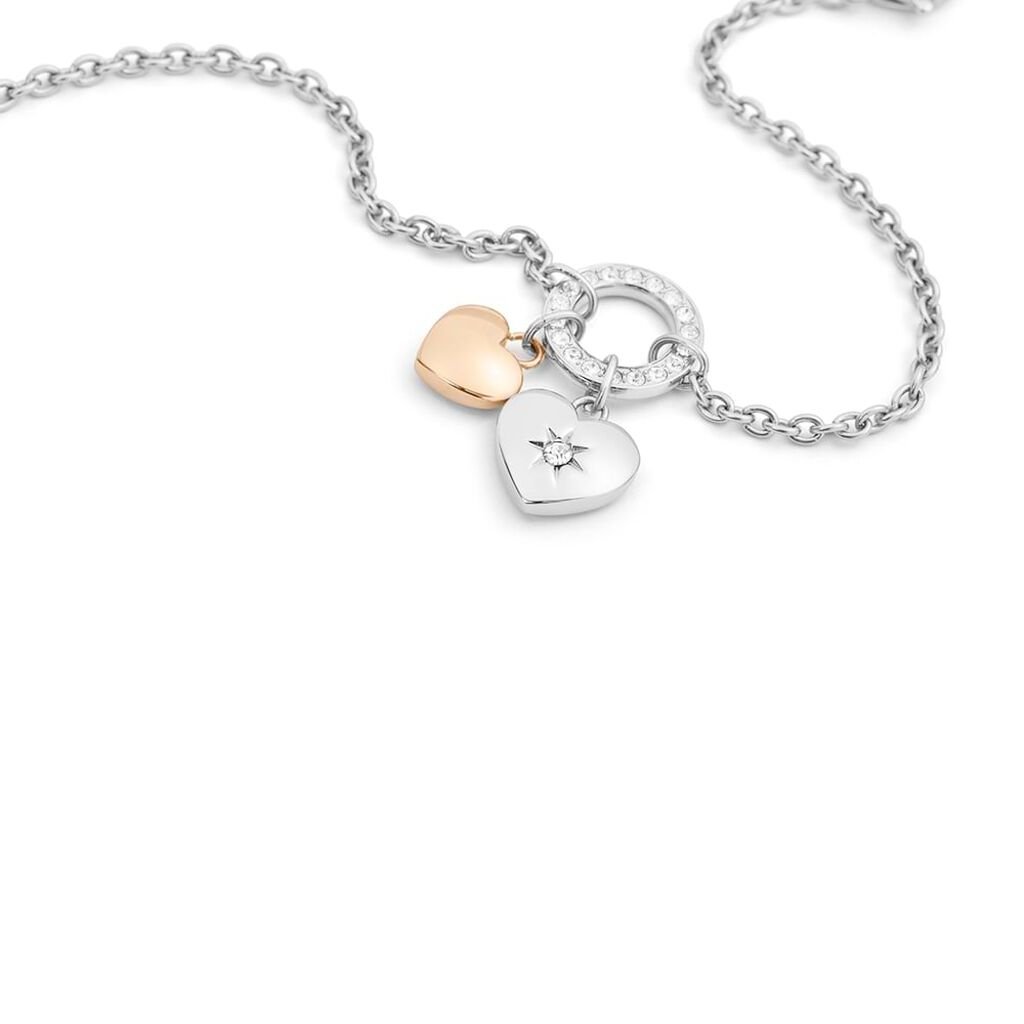 Bracciale Lady Chic Acciaio Bicolore Bianco / Rosa Cristallo - Bracciali Love Donna | Stroili