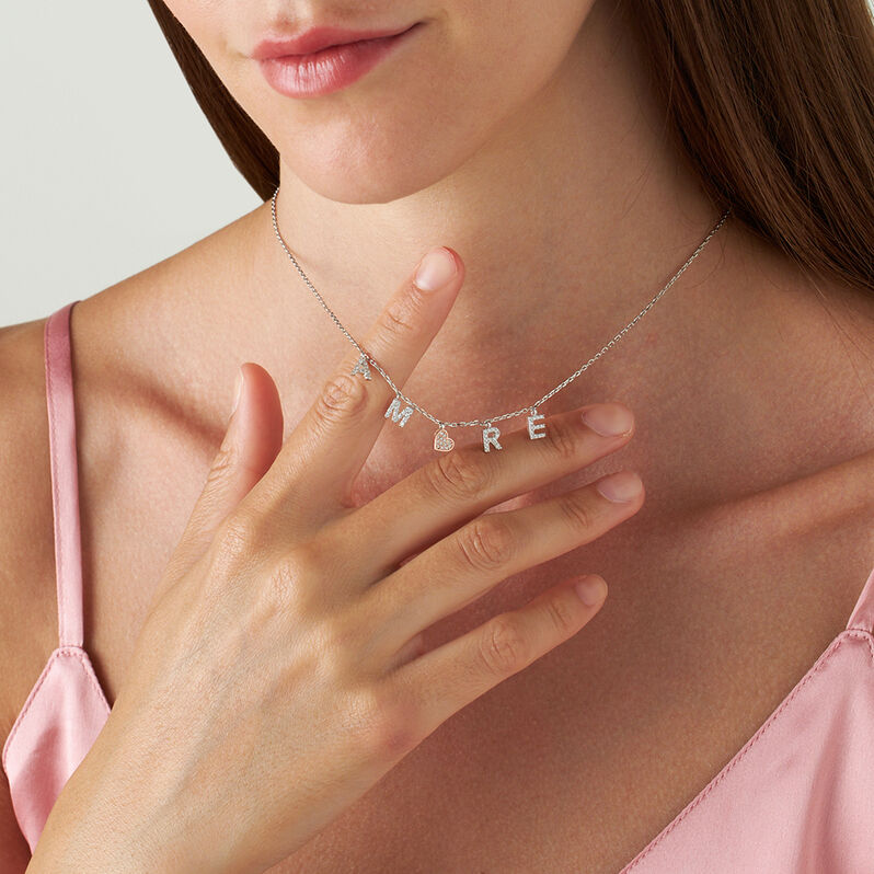 Collana Silver Moments Argento Bicolore Bianco / Rosa Cubic Zirconia - Collane Donna | Stroili