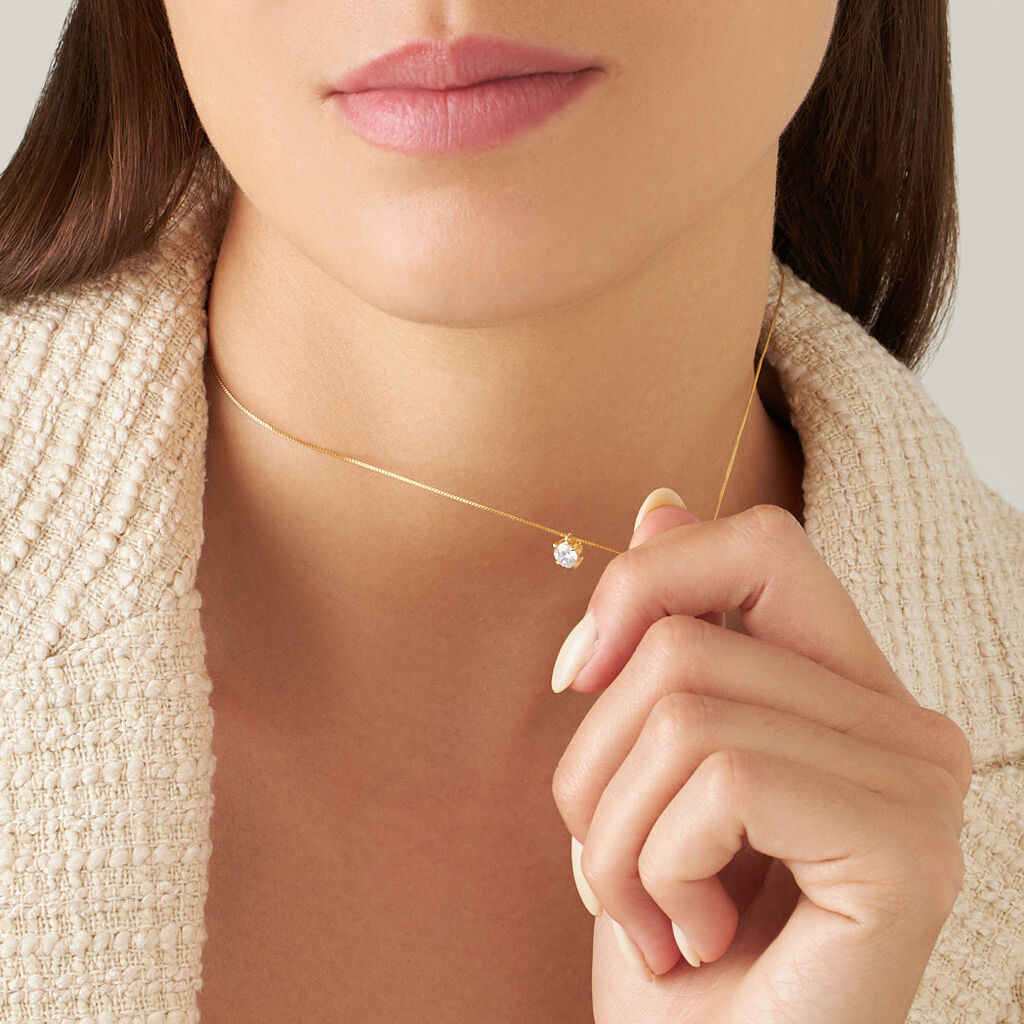 Collana Punto Luce Claire Oro Giallo Cubic Zirconia - Collane Punto Luce Donna | Stroili