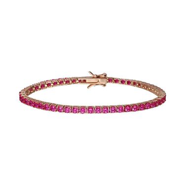 Bracciale Tennis Silver Rainbow Argento Rosa Cubic Zirconia